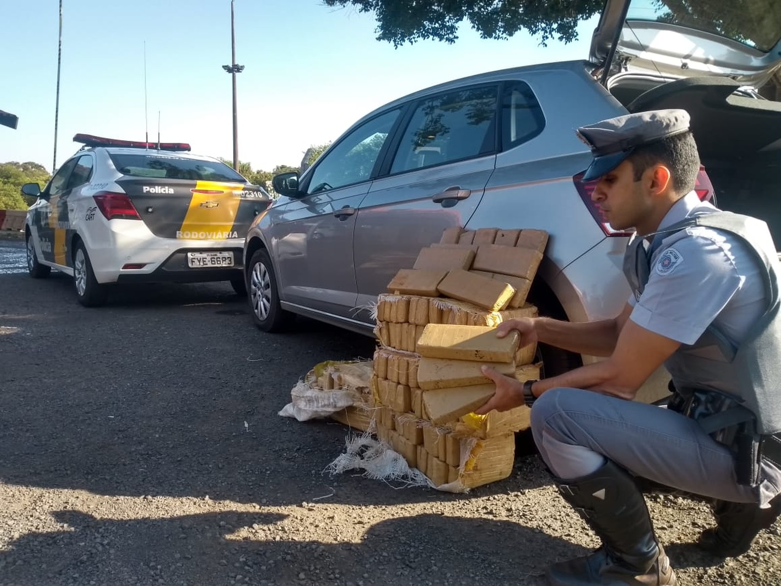 Polícia Rodoviária apreende veículo carregado de maconha em Palmital